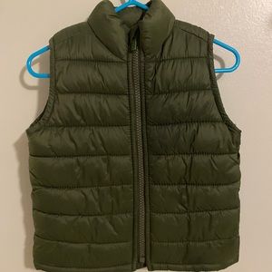Old Navy Puffer Vest - Olive Green 18-24 month